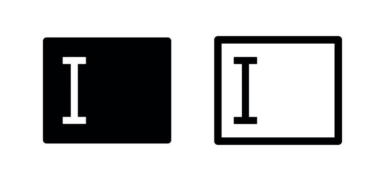 Text cursor icon set. Typing and input symbol for computer interfaces.