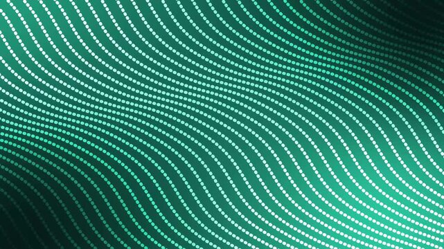 Abstract wavy pattern of dotted lines on gradient background animation