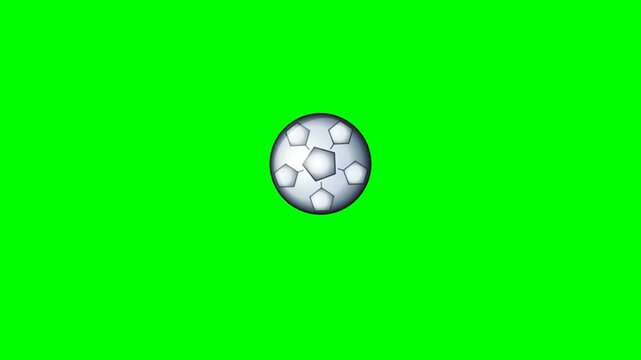 Professional stock footage of a green soccer on green screen chroma key background. The gentle motion ensures smooth integration into broadcast and commercial projects.