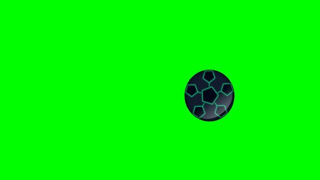 Professional stock footage of a green soccer on green screen chroma key background. The natural motion ensures smooth integration into broadcast and commercial projects.