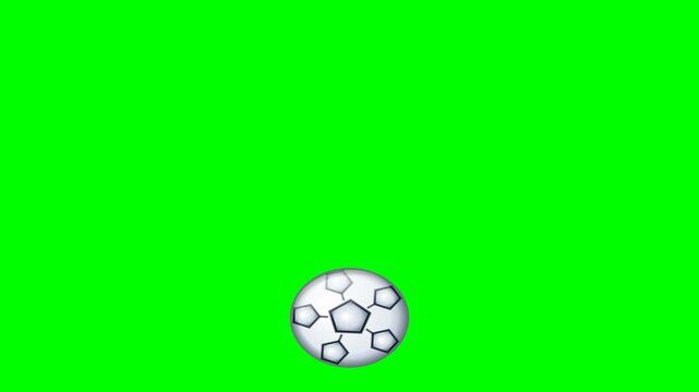 Professional stock footage of a green soccer on green screen chroma key background. The dynamic motion ensures smooth integration into broadcast and commercial projects.