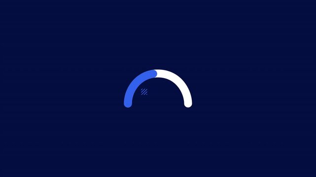 Business infographic element - animated half circle gauge chart