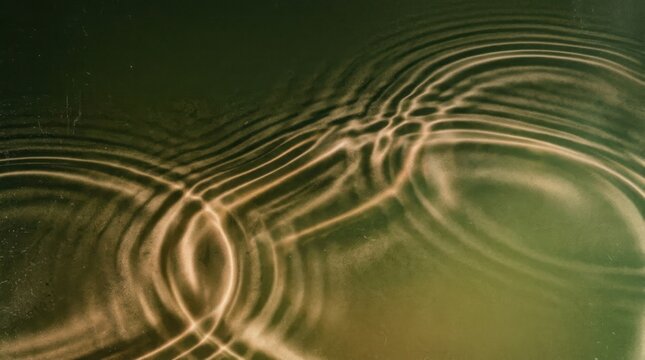Water ripples on a green background.