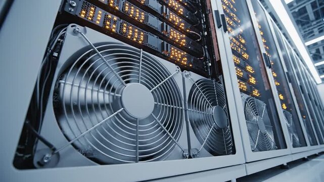 Cooling Fans within Server Racks in a Data Center