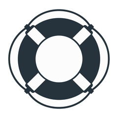 Naklejka premium Life preserver ring vector on transparent background