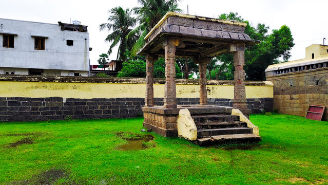 Ancient kalyana Mandapam at Thiruvadanthai Nithya Kalyana Perumal Temple, Tamil Nadu, India