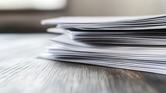 A stack of modern bankruptcy legal documents on a wooden surface, representing financial resolution and legal processes