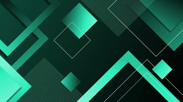 Abstract background with overlapping geometric squares and angled lines animation
