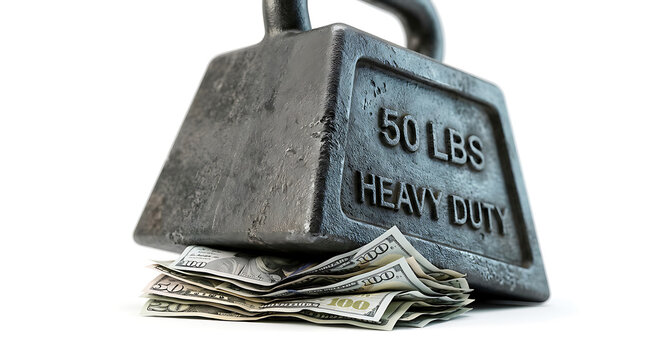 Heavy duty weight with money stack