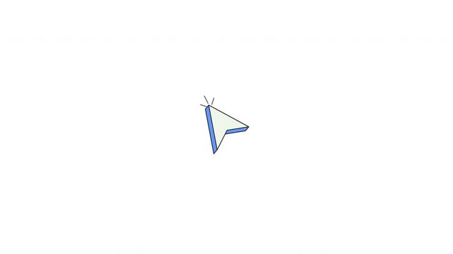 Attention highlight cursor pointer neubrutalism UI element animation. Active interaction. Focus click. Animated flat user interface component for web and app design. Neo memphis motion graphic