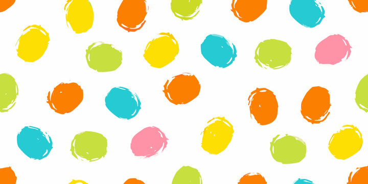 Colorful paint brush stroke pattern on a white background
