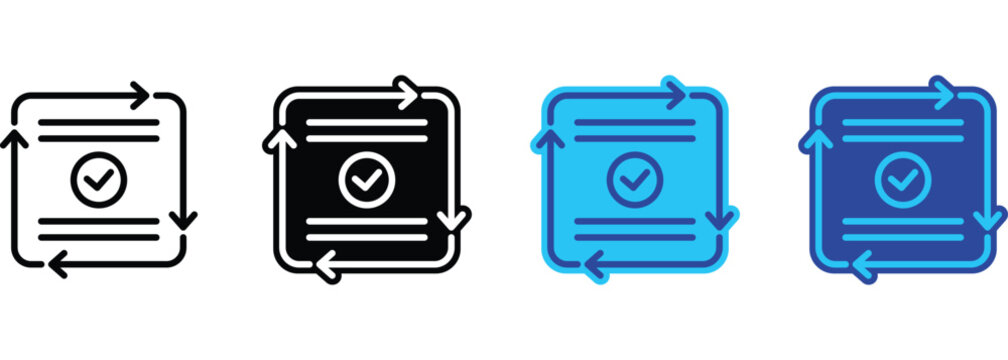 Context banner web icon line outline color vector illustration