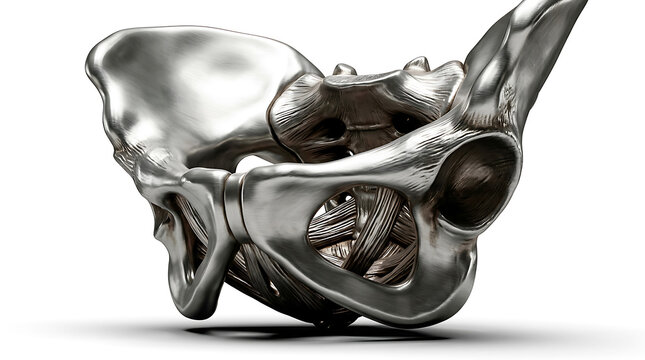 Silver 3D pelvis model