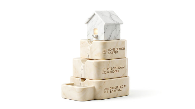 Stack of blocks with house on top
