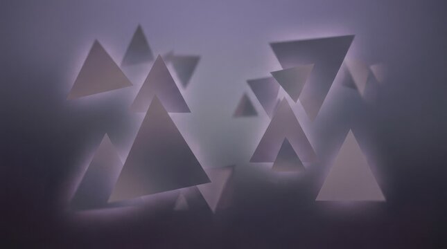 A group of triangles in a gradient purple and gray background with a subtle gradient effect.