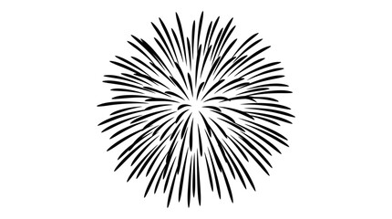 Obraz premium 4th July, Independence day of America. Black explosion burst, dynamic lines, abstract vector icon, decorative element Vector