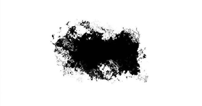 Transparent ink brush paint stroke transition Brush leak spreads over screen liquid splashing animation. Drops strokes stain grunge spray liquid frame