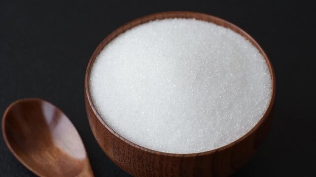 Sweet white sugar as a source of glucose. White sugar as a food background for your design
