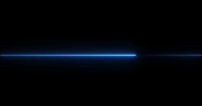 Abstract Light Effect Element Design on Black Background. Motion graphics of neon double line concept