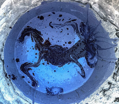 Mixing paint and mythological creatures materialise in the bucket