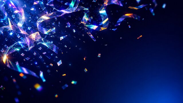 Holographic Confetti Championship Background