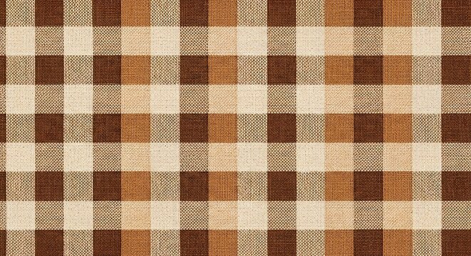brown and beige gingham pattern