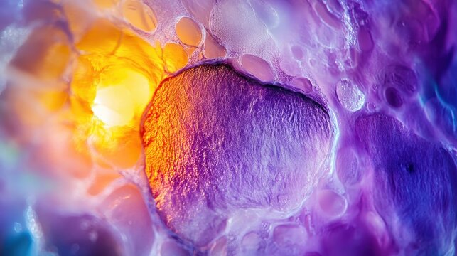 Detailed macro view of fresh scar tissue forming after a surgical incision during the healing process with bright medical lighting
