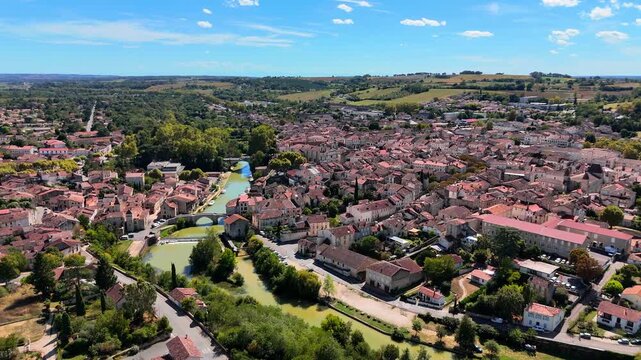 Nerac, South western France, Drone Footage