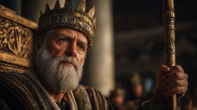Tigranes the Great sits upon a majestic throne in his royal hall, embodying the power, wisdom, and ambition that elevated Armenia into one of the greatest kingdoms of the ancient world.
