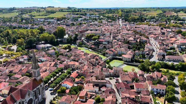 Nerac, South western France, Drone Footage