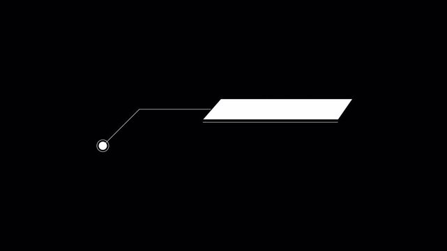 Minimalist Call-Out Title with Single Skewed Content Box and Diagonal Leader Line Pointer Template