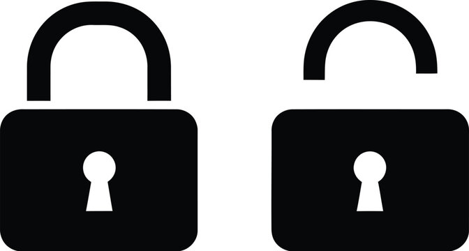Black padlock icons with white keyholes