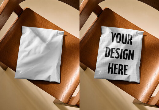 Mockup Of Customizable Mailer Bag