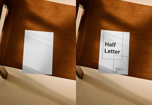 Mockup Of Customizable Half Letter Leaflet