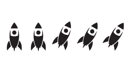 Five_rocket_ships_horizontal_line_ © Nadira