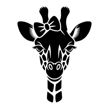 Giraffe With Bow