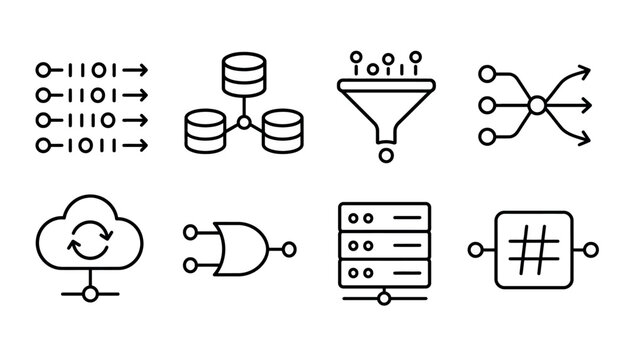 Data processing and coding symbols.