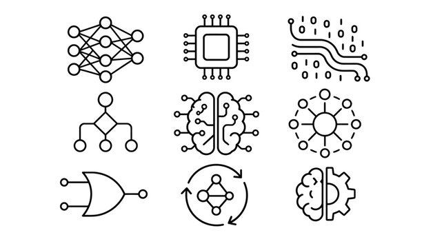 Technology icons for business.