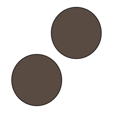 Minimalist Brown Circular Shapes Composition
