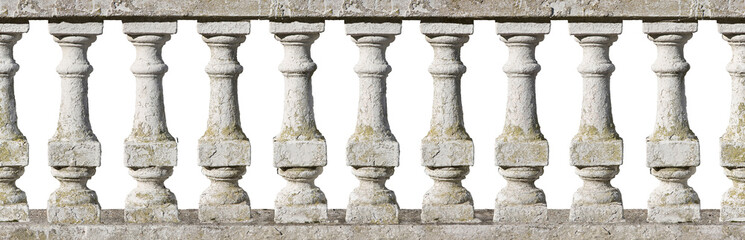 Fototapeta premium PERFECT SEAMLESS PATTERN CONCEPT OF AN OLD CLASSIC CONCRETE ITALIAN BALUSTRADE - Useful for renderings applications