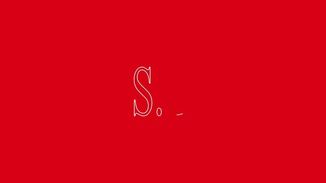Minimalist S.D Typography on Vibrant Red Background"