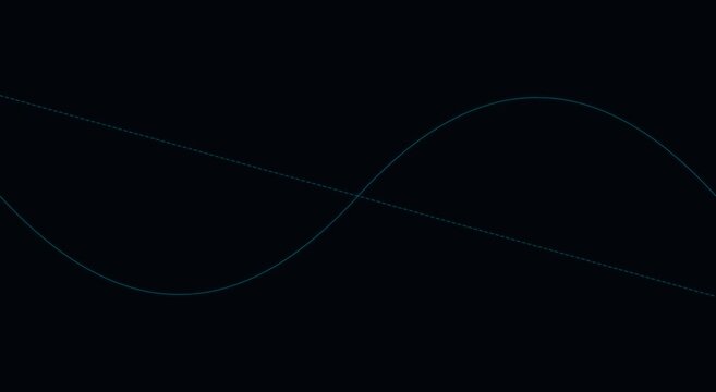 Abstract sine wave motion with intersecting linear grid lines animation