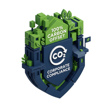 Sleek Isometric Corporate Compliance Shield 100 Carbon