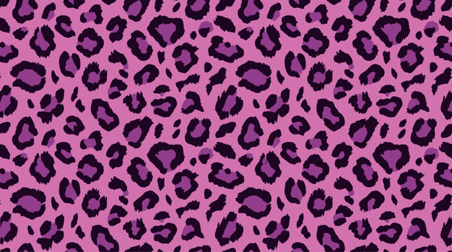Pink Leopard Print Pattern A Repeating Animal Skin Texture