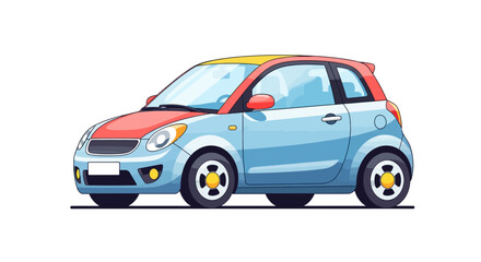 Fototapeta premium Colorful Compact City Car - Modern Urban Vehicle Design