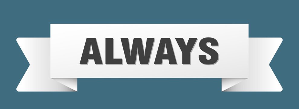 always ribbon isolated on transparent background. always ribbon
