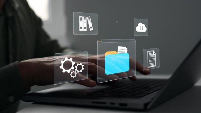 Archiving documents in folders for efficient management secure. Process automation to efficiently manage files and documentation storage.System online documentation database and document management.