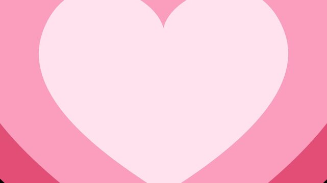 Pastel pink concentric hearts expanding wipe transition with alpha channel