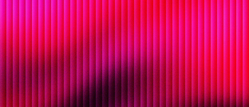 Vibrant magenta vertical stripes background, abstract neon pink corrugated metal texture with dark shadows, modern rhythmic line pattern for creative digital marketing and web design banners.