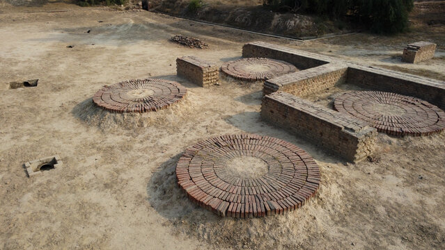 harappa round platform for grain threshing and indigo drying work